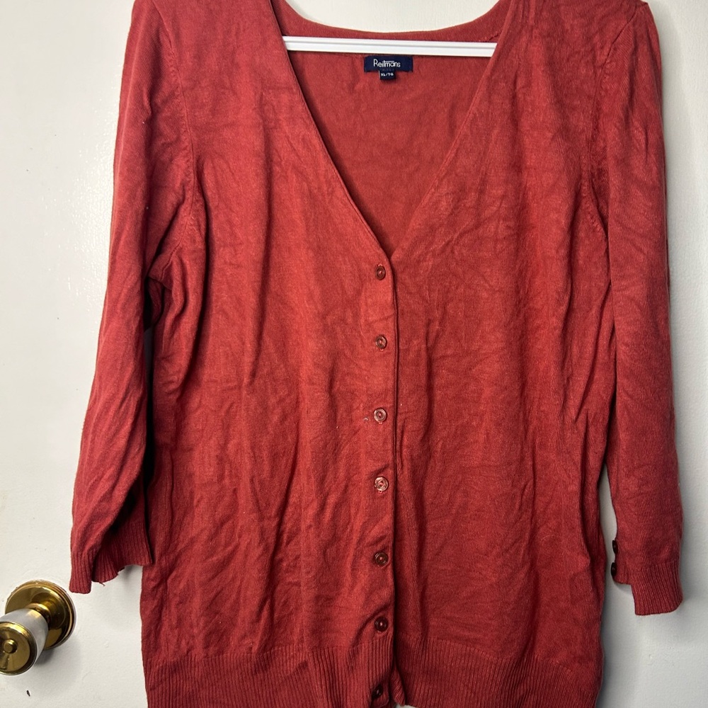 Reitmans Brick Red Knit Top